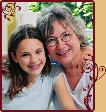 photo of girl and grandmother